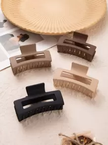 4pcs Square Design Big Claw Clip For Thick Hair, Strong Hold Jaw Hair Clamps, Butterfly Hair Clips Hair Claws Hairpins Fashion Hair Accessories For Women Casual,Claw Clips,Hair Jaw Clip,Hair Clutch Summer, School Stuff, College Fall Winter For Vacation Outfits Woman