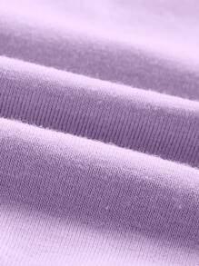 SHEIN MOD Áo hai dây màu trơn Giải trí - Màu Lilac Tím - Xem 4