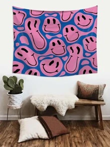 表情圖案掛毯 - 彩色 - 查看 6