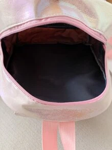 女孩魚尾巴刺繡魚鱗壓花經典背包 - 彩色 - 查看 3