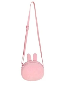 Girls Cartoon Design Crossbody Bag - Pink - View 7