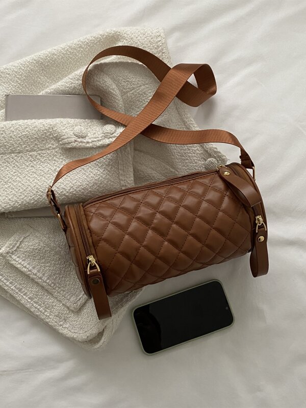 Minimalist Quilted Bucket Bag SHEIN UK