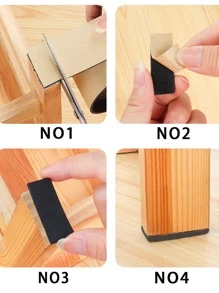 1卷素色自黏式家具墊 - 黑色 - 查看 3