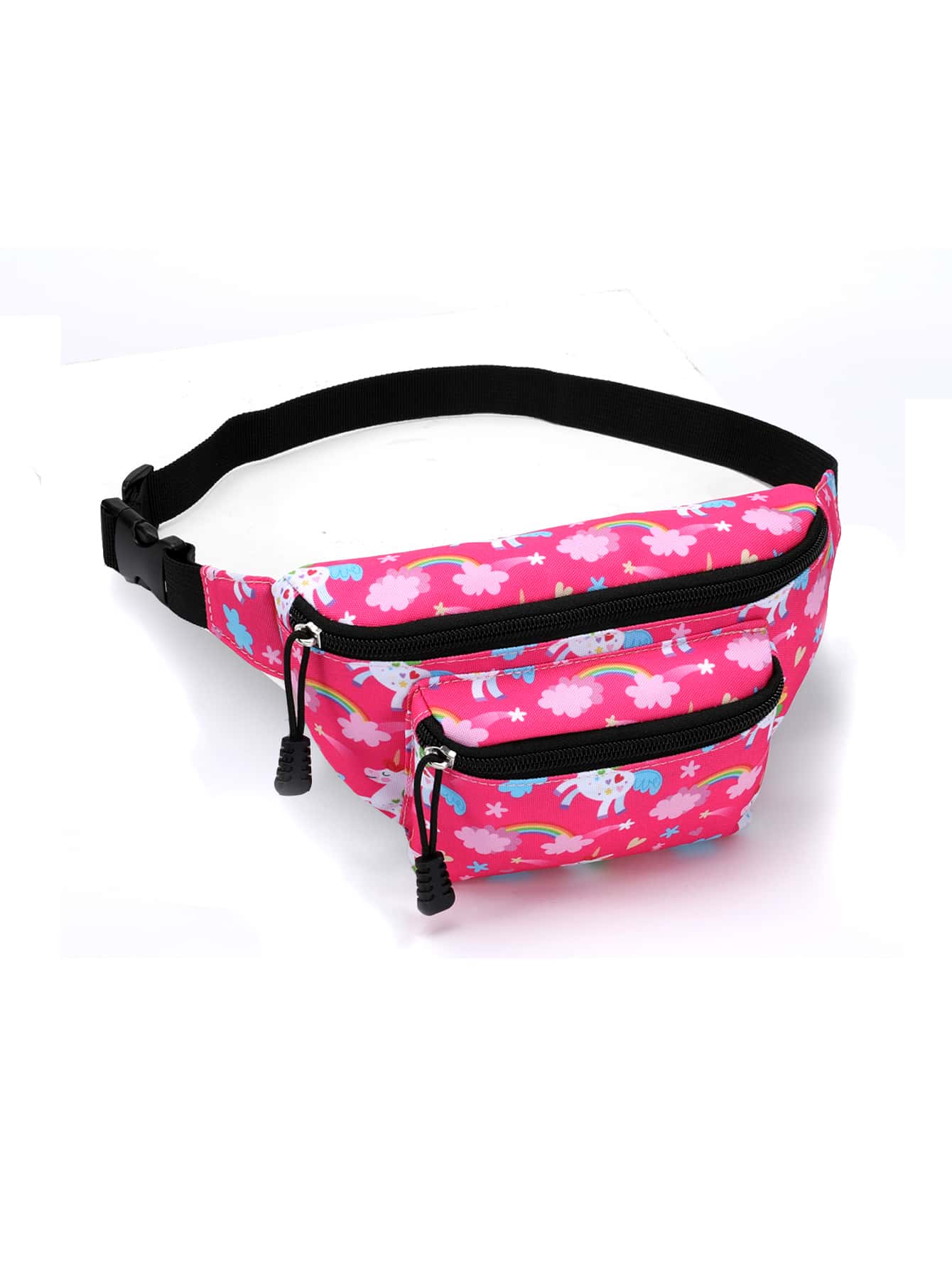 Girls Cartoon Print Waist Bag - Hot Pink - View 1