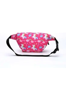 Girls Cartoon Print Waist Bag - Hot Pink - View 2