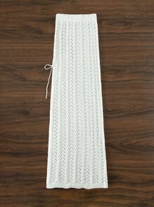 Hollow Out Cover Up Skirt - White - View 4