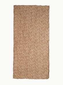 豹紋印花圍巾 - 彩色 - 查看 3