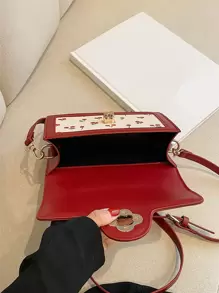 Túi vuông hình anh đào mini nhẹ, giản dị dành cho doanh nhân dành cho nữ tuổi teen Sinh viên đại học, tân binh và nhân viên văn phòng Hoàn hảo cho văn phòng, trường đại học, công việc, kinh doanh, đi làm, ngoài trời, du lịch, đi chơi - Đỏ - Xem 6