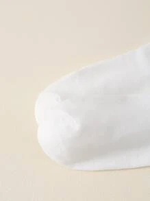 Calcetines de tripulación con estampado de letra - Blanco y Negro - Ver 3