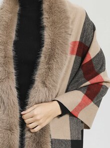 1 chiếc khăn choàng họa tiết kẻ sọc - Nhiều màu - Xem 2