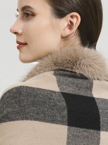 1 chiếc khăn choàng họa tiết kẻ sọc - Nhiều màu - Xem 3