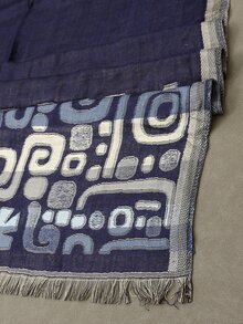 Men Geo Print Scarf - Navy Blue - View 4