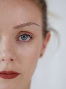 紋身貼紙,1張防水睫毛一次性紋身適合女士,紋身貼紙成年人,逼真紋身貼睫毛,適合女士和女孩 - 棕色 - 查看 3