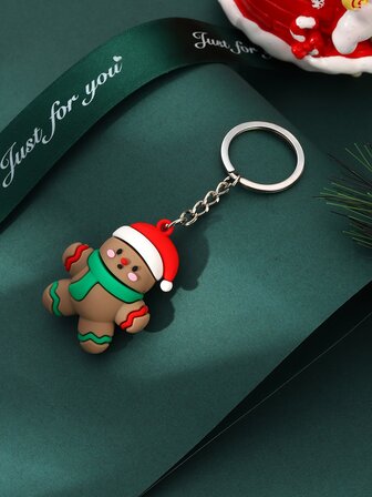 Christmas Gingerbread Man Charm Keychain
