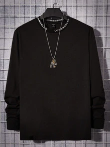 Manfinity VCAY Men Letter Graphic Tee - Black - View 1