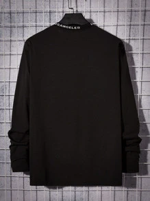 Manfinity VCAY Men Letter Graphic Tee - Black - View 2