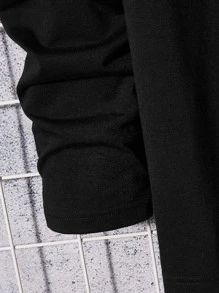 Manfinity VCAY Men Letter Graphic Tee - Black - View 4