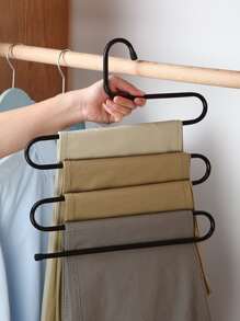 1pc S-Shaped Multifunction Pants Hanger - Black - View 2