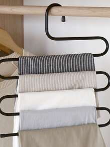 1pc S-Shaped Multifunction Pants Hanger - Black - View 4