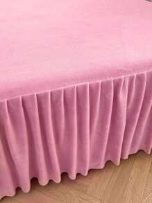 Ruffle Decor Bed Skirt - Lilac Purple - View 3