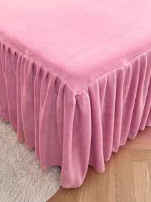 Ruffle Decor Bed Skirt - Lilac Purple - View 4