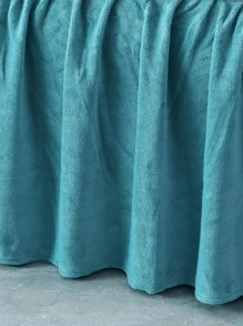 Ruffle Decor Bed Skirt - Mint Blue - View 5