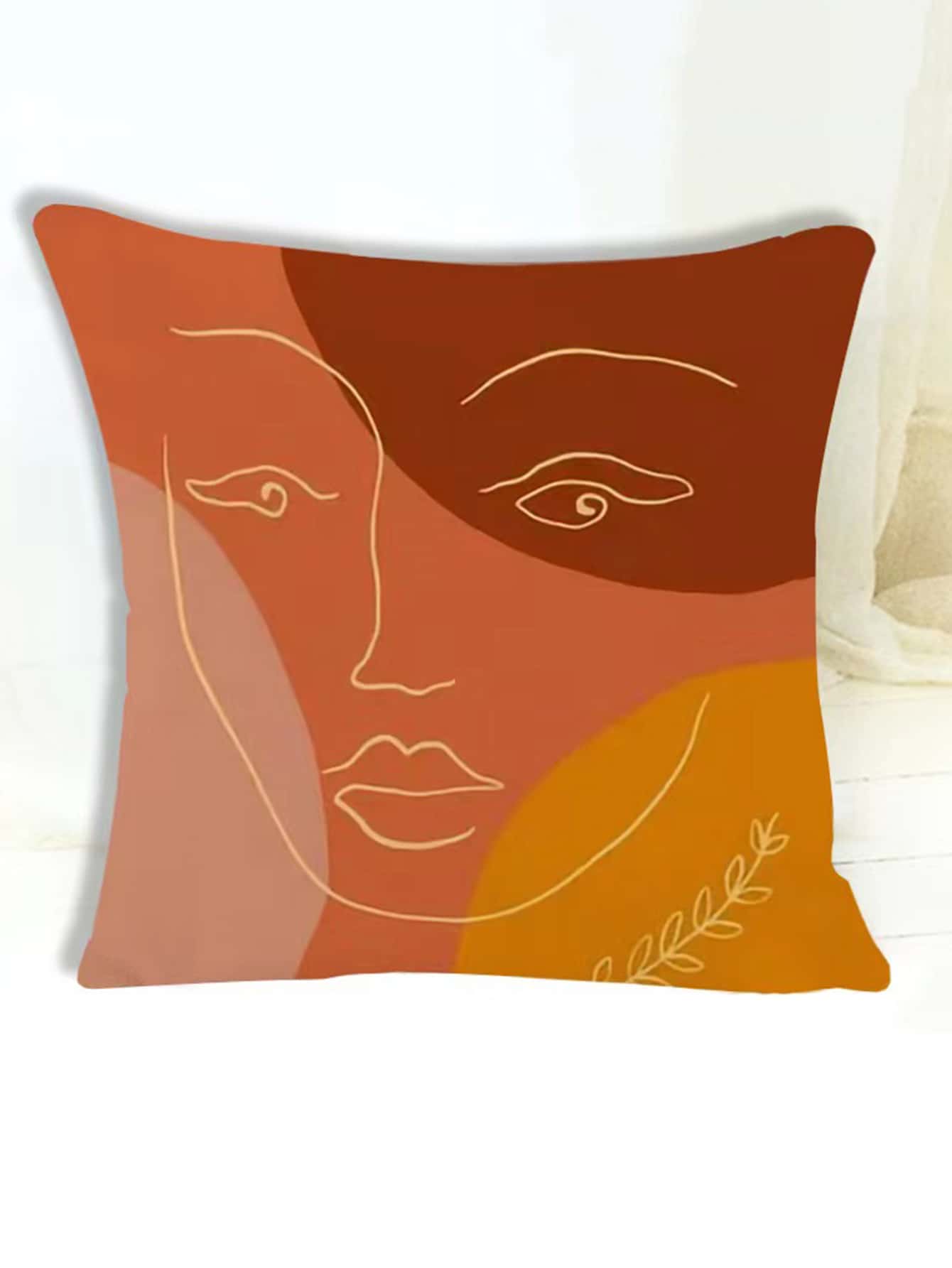 1pc Figure Graphic Cushion Cover Without Filler - Multicolor - View 1