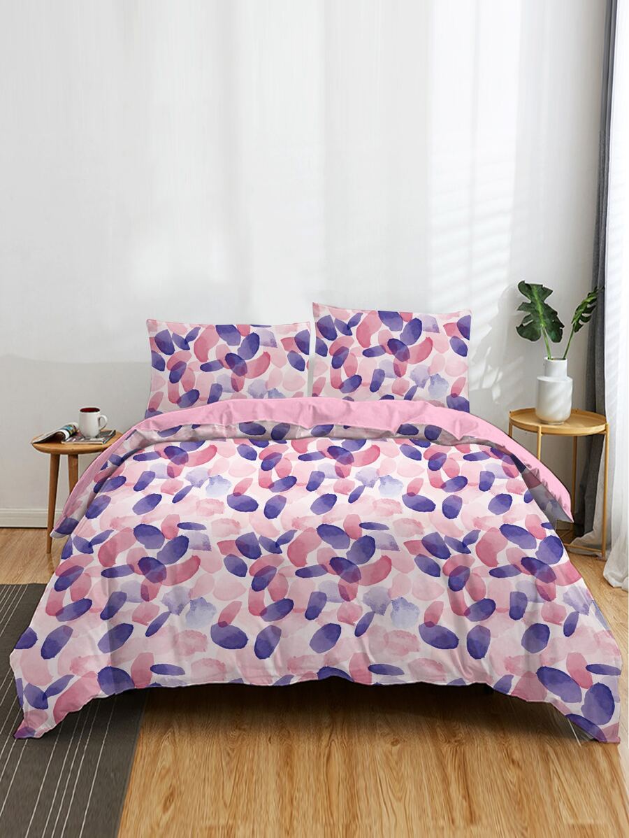 Abstract Pattern Duvet Cover Set Without Filler - Multicolor - View 1