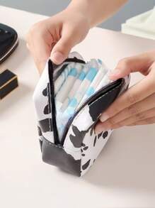 1 件装奶牛图案卫生巾收纳袋，波西米亚风 - 彩色 - 查看 2