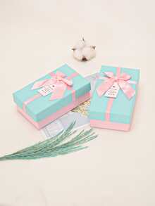 2 piezas Caja de regalo con diseño de lazo - Multicolor - Ver 4