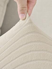 1pc Stretch Jacquard Waterproof Chair Cover, Fingerprint Floral Design, For Bedroom Living Room, Anti-Dirty Anti-Cat Scratch