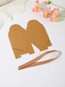 3 piezas/set Caja de envoltura de regalo papel regalo minimalista con diseño de lazo para fiesta - Multicolor - Ver 4