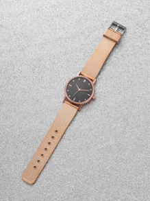 Heart Decor Bracelet & Watch - Rose Gold - View 3