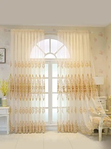 Thiết kế cổ điển Rèm đơn bảng - Màu vàng - Xem 1