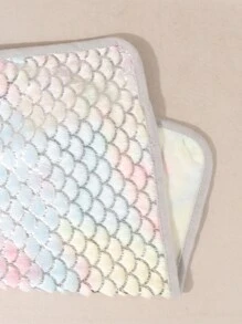 1pc Fish Scale Design Pet Blanket