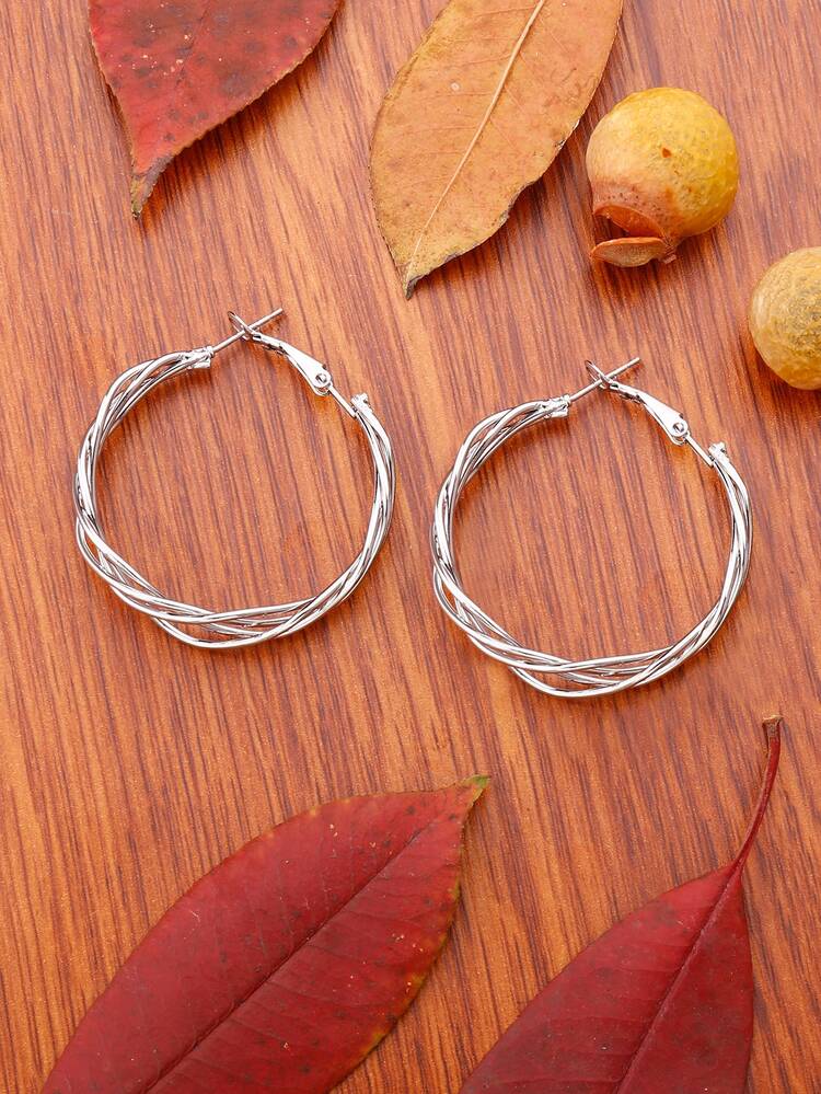 Hollow Out Hoop Earrings