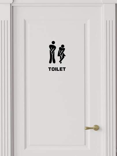 1pc PVC Wall Sticker, Funny Waterproof Removable Toilet Seat Entrance Sign Decal Bathroom Door Decor,Toilet Sticker,Stickers,Wall Decor,Vinly Decal For Home Decorations,Spring Decoration Items Refesh Your Home,Rama Decoration Stickers,Wall Decor,Stickers,Wall Stickers,Room Decor,Home Decor,Wallpapers,Door Stickers