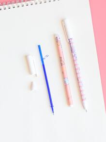 MOKA 6pcs Cartoon Graphic Gel Pen - Coral Pink - View 4