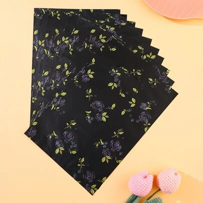 10入組碎花圖案禮品袋