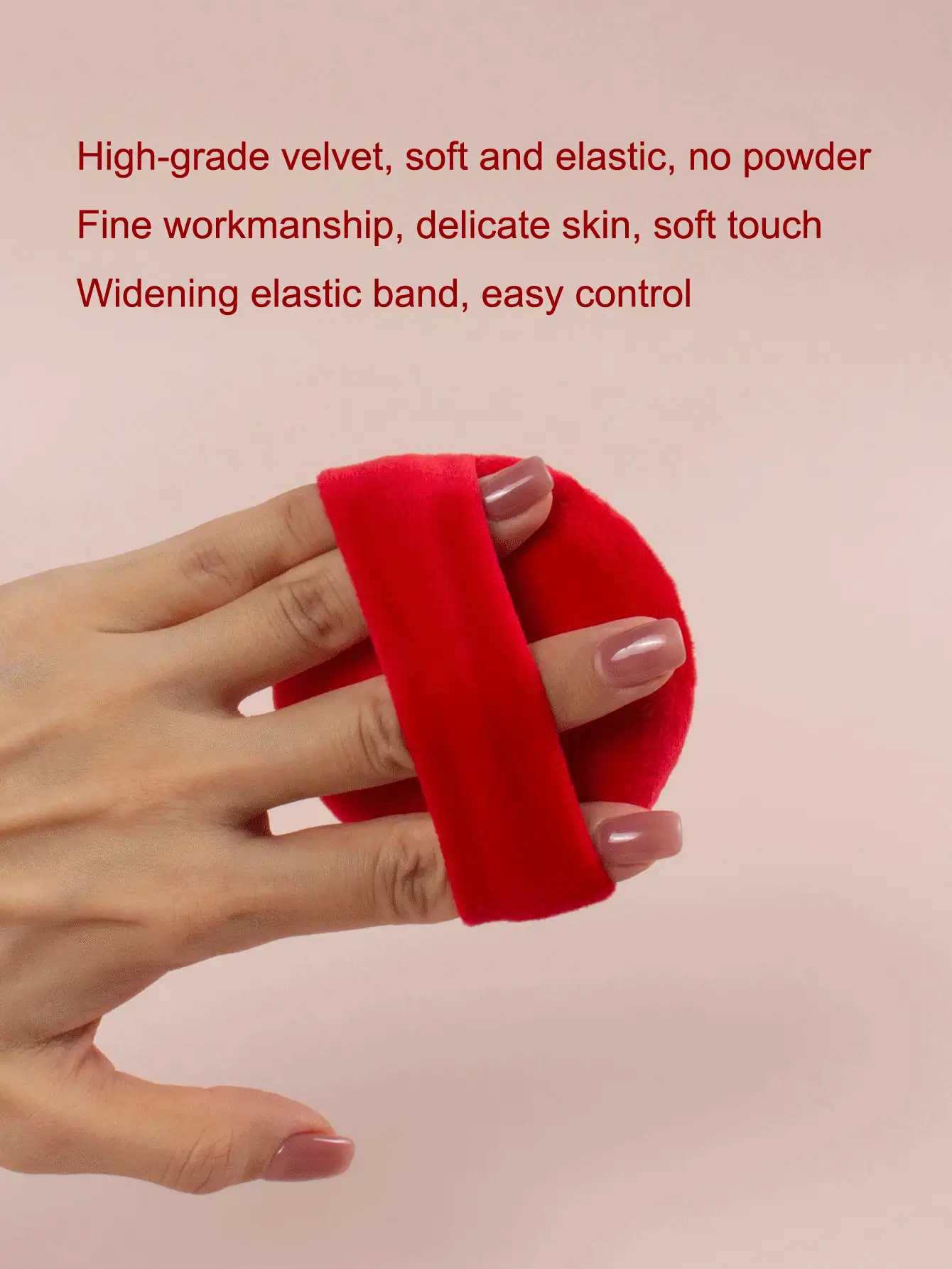 Solid Powder Puff - Red - View 4