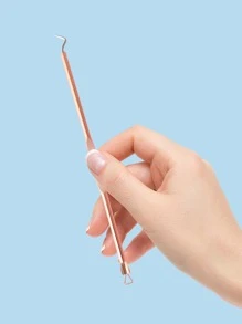 Herramienta extracción espinillas dos cabezas, extractor comedones espinillas 4 piezas, kit eliminación imperfecciones de puntos blancos de acné, acero inoxidable primera calidad, sin riesgos para piel de cara, con caja almacenamiento portátil - Oro rosa - Ver 7