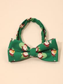 Men Christmas Santa Claus Pattern Bow Tie - Multicolor - View 1