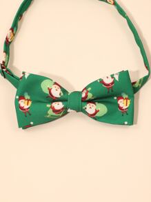 Men Christmas Santa Claus Pattern Bow Tie - Multicolor - View 2