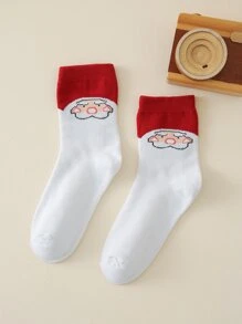 Men Cartoon Graphic Crew Socks - Multicolor - View 1