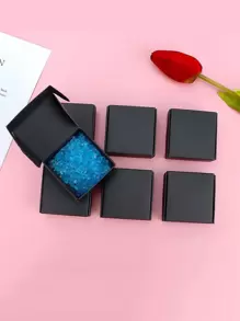 10 件/30 件/50 件可选，牛皮纸盒黑色包装纸盒节日派对礼品盒肥皂纸盒，迷你礼品盒黑色，小礼品盒牛皮纸礼品盒 2.16x2.16x0.98 英寸方形礼品包装礼品盒带盖小盒子用于礼物新娘婚礼派对珠宝盒、单身派对、婚礼、单身女郎、新娘、派对装饰生日、伴娘求婚礼物、婚礼装饰、新娘送礼会 - 黑色 - 查看 7