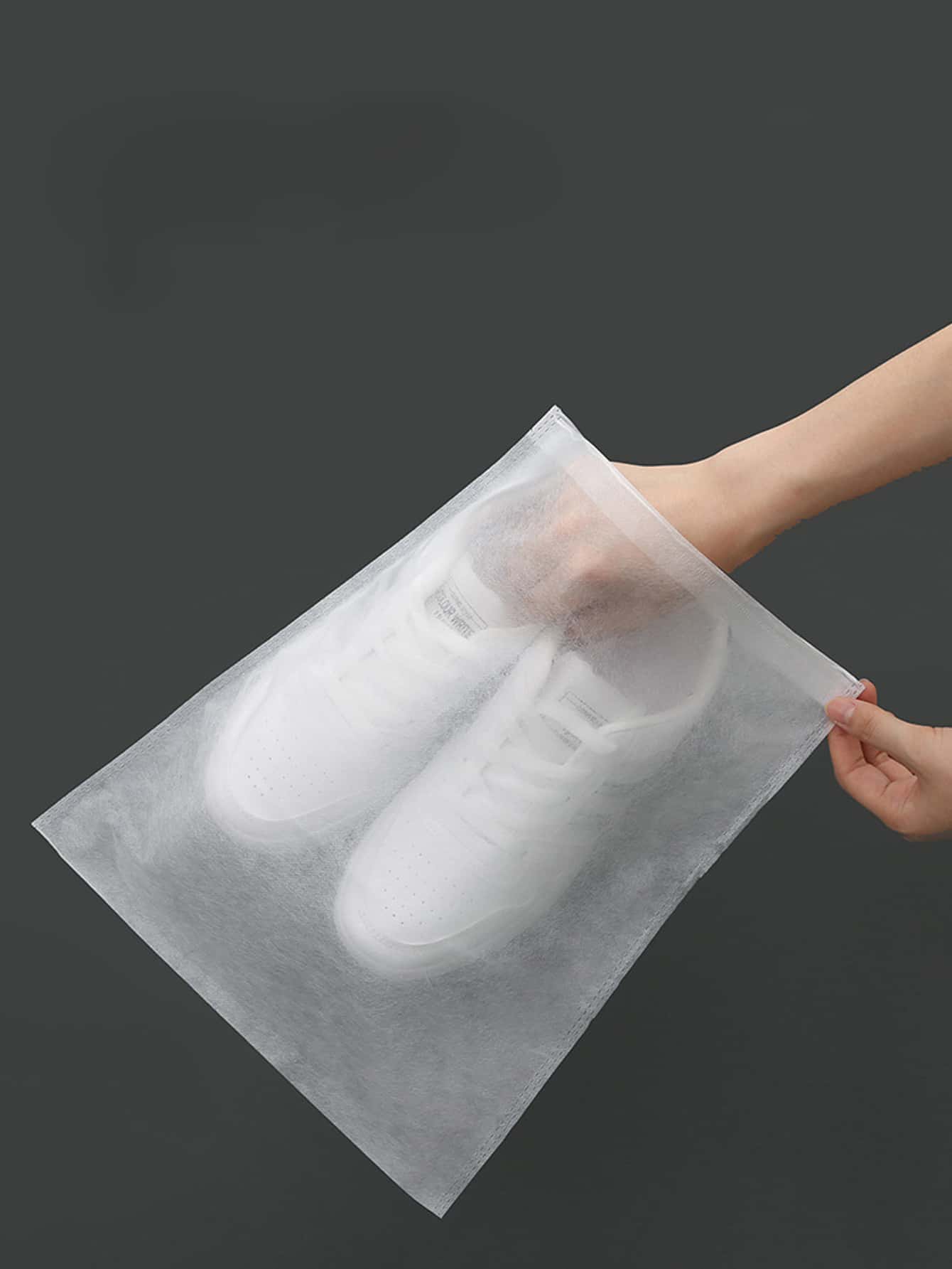 5pcs Disposable Plain Shoes Storage Bag - White - View 1