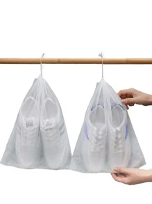 5pcs Disposable Plain Shoes Storage Bag - White - View 4