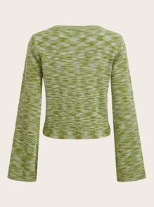 段染前紐扣開襟衫 - 綠色 - 查看 2