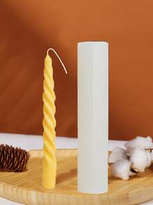 1入組蠟燭設計DIY矽膠模具 - 白色 - 查看 1