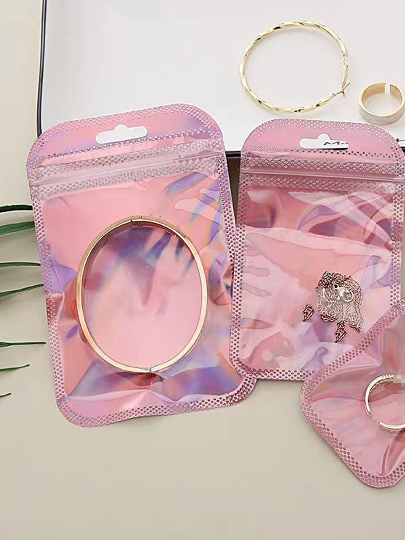 50pcs Jewelry Storage Bag, Gift For Valentine's Day - Pink - View 1